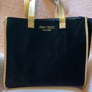 Jimmy Choo Black Tote with Gold Handles